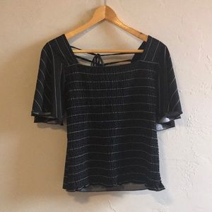 Black Striped Blouse